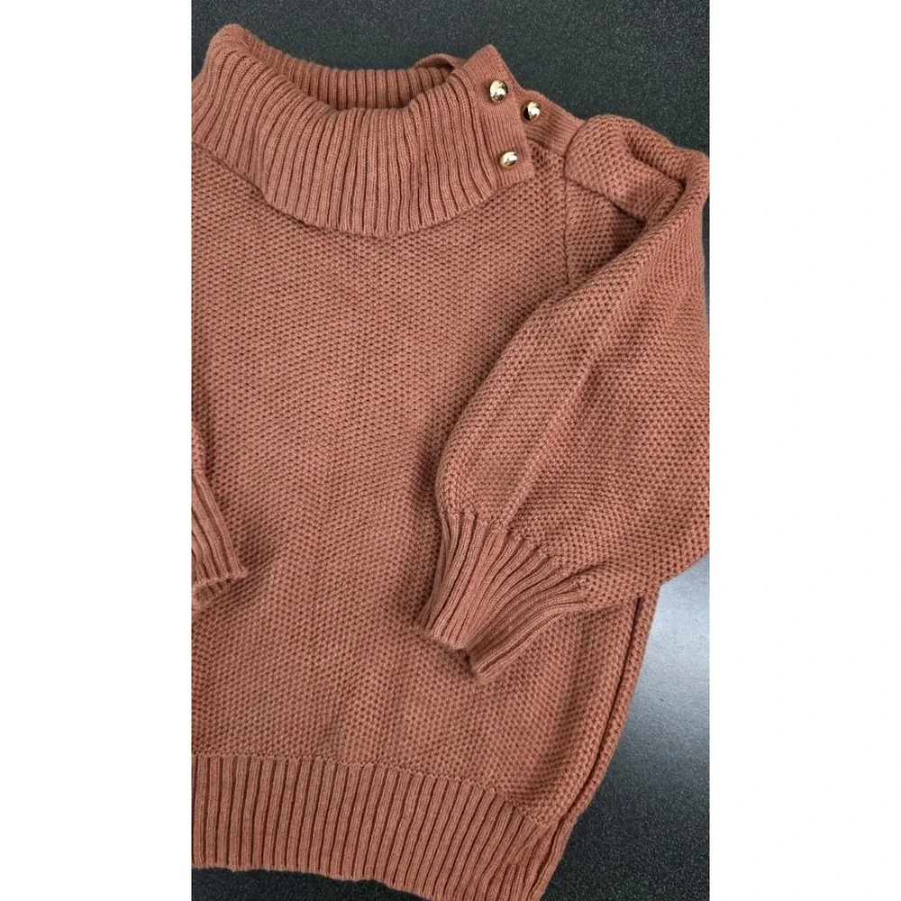 Janie And Jack Girls 8 Orange Chunky Knit Sweater Top Long Sleeve Boho Fall